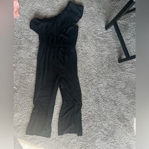 Black one shoulder jumpsuit